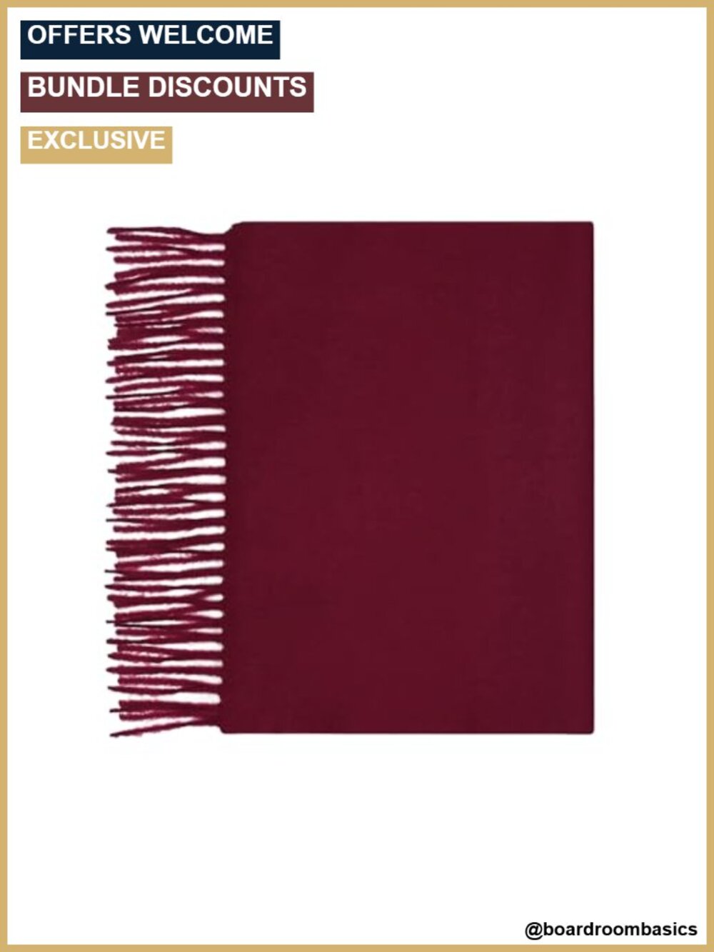 100% Cashmere Scarf 2-Ply Grade A Warm Winter